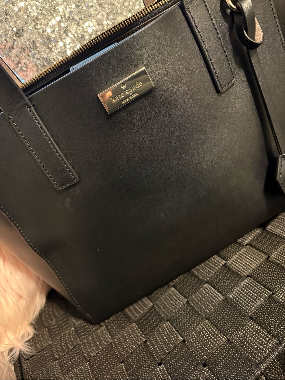Kate Spade Black Leather Tote Bag - Picture 2 of 8